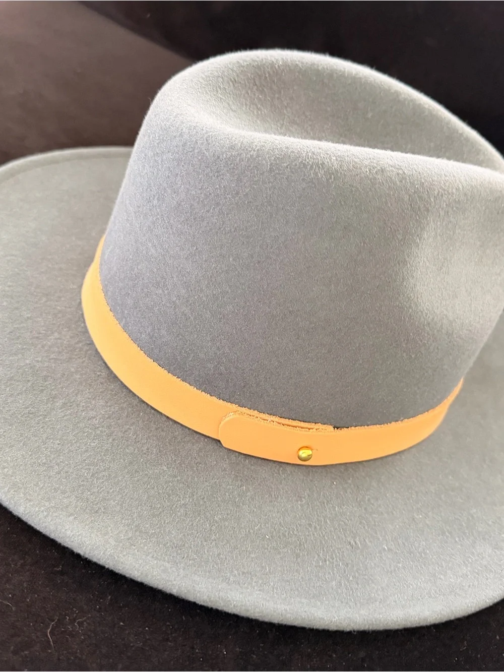 Lack Of Color Rocco Gray/Grey Wool Felt Hat with Tan Band